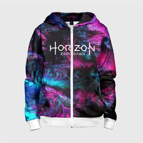 Детская толстовка 3D на молнии с принтом HORIZON ZERO DAWN (S) в Ухте, 100% полиэстер |  манжеты и пояс оформлены широкой мягкой резинкой, двухслойный капюшон со шнурком для регулировки, спереди карманы и застежка-молния
 | Тематика изображения на принте: aloy | antasy girl | art | artwork | digital art | fantasy | horizon | horizon: zero dawn | landscape | tallneck | warrior fantasy | weapon | zero dawn