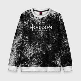 Детский свитшот 3D с принтом HORIZON ZERO DAWN (S) в Ухте, 100% полиэстер | свободная посадка, прямой крой, мягкая тканевая резинка на рукавах и понизу свитшота | aloy | antasy girl | art | artwork | digital art | fantasy | horizon | horizon: zero dawn | landscape | tallneck | warrior fantasy | weapon | zero dawn