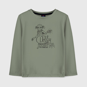 Детский лонгслив хлопок с принтом Dobby is a Free Elf в Ухте, 100% хлопок | круглый вырез горловины, полуприлегающий силуэт, длина до линии бедер | dobby | harry potter | vdosadir | гарри поттер | джоан роулинг | добби