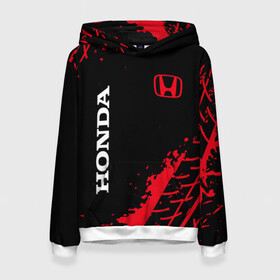 Женская толстовка 3D с принтом HONDA / ХОНДА в Ухте, 100% полиэстер  | двухслойный капюшон со шнурком для регулировки, мягкие манжеты на рукавах и по низу толстовки, спереди карман-кенгуру с мягким внутренним слоем. | accord | auto | civic | crv | honda | jylf | logo | moto | motors | racing | sport | авто | автомобиль | аккорд | гонки | гоночный | лого | логотип | логотипы | марка | мото | моторс | мотоцикл | рщтвф | серия | символ | символы | спорт