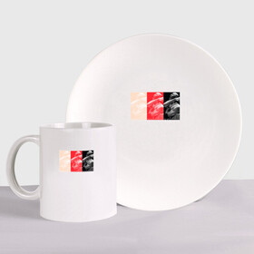 Набор: тарелка + кружка МАЙКЛ ДЖОРДАН: в Ухте, керамика | Кружка: объем — 330 мл, диаметр — 80 мм. Принт наносится на бока кружки, можно сделать два разных изображения. 
Тарелка: диаметр - 210 мм, диаметр для нанесения принта - 120 мм. | 23 | bulls | chicago bulls | jordan | logo | michael jordan | nba | paris saint germain | psg | red | sport | the last dance | быки | джордан | лого | майкл джордан | последний танец | псж | спорт | чикаго буллс