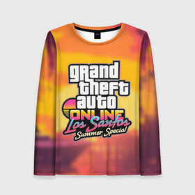 Женский лонгслив 3D GTA Online: Los Santos: в Ухте, 100% полиэстер | длинные рукава, круглый вырез горловины, полуприлегающий силуэт | auto | game | grand | gta | gta5 | los santos | rockstar | theft | гта | гта5 | игра | лос сантос | майкл | онлайн | рокстар | тревор | франклин