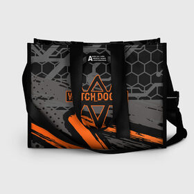 Сумка-шоппер 3D с принтом WATCH DOGS в Ухте, 100% полиэстер | застегивается на металлическую кнопку; внутренний карман застегивается на молнию. Стенки укреплены специальным мягким материалом, чтобы защитить содержимое от несильных ударов
 | hack | killer | legion | review | walkthrough | watch dogs 2 | ватч | догс | иллинойс | мститель | ниндзя | сторожевые псы | фрост | хакер | черный | чикаго | штат | эйден пирс