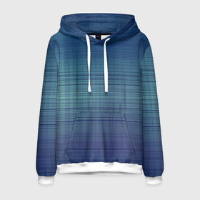 Мужская толстовка 3D с принтом Синяя сетка в Ухте, 100% полиэстер | двухслойный капюшон со шнурком для регулировки, мягкие манжеты на рукавах и по низу толстовки, спереди карман-кенгуру с мягким внутренним слоем. | Тематика изображения на принте: линии | сетка | синий | синяя сетка