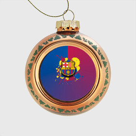 Стеклянный ёлочный шар с принтом Barcelona в Ухте, Стекло | Диаметр: 80 мм | barcelona | barselona | futbol club | барса | барселона | лионель месси | люблю футбол | месси | сине гранатовые | фанат | фк барселона | форма | форма игроков | футбол | футбольный клуб | эмблема | эмблема клуба
