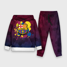 Детский костюм 3D (с толстовкой) с принтом Barcelona в Ухте,  |  | barcelona | barselona | futbol club | барса | барселона | лионель месси | люблю футбол | месси | сине гранатовые | фанат | фк барселона | форма | форма игроков | футбол | футбольный клуб | эмблема | эмблема клуба