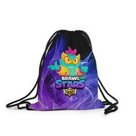 Рюкзак-мешок 3D с принтом BRAWL STARS DEXTER в Ухте, 100% полиэстер | плотность ткани — 200 г/м2, размер — 35 х 45 см; лямки — толстые шнурки, застежка на шнуровке, без карманов и подкладки | bibi | brawl | brawl stars | crow | dexter | leon | stars | бравл | бравл старс | браво старс | игра | компьютерная | кров | леон | онлайн | старс