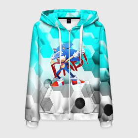 Мужская толстовка 3D на молнии с принтом SONIC DAB в Ухте, 100% полиэстер | длина до линии бедра, манжеты и пояс оформлены мягкой тканевой резинкой, двухслойный капюшон со шнурком для регулировки, спереди молния, по бокам два кармана | hedgehog | metal sonic | silver | silver the hedgehog | sonic | sonic boom | sonic the hedgehog | ёж сонник | игры | соник | фильмы