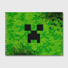 Альбом для рисования с принтом MINECRAFT МАЙНКРАФТ в Ухте, 100% бумага
 | матовая бумага, плотность 200 мг. | Тематика изображения на принте: craft | creeper | dungeons | game | games | logo | mine | minecraft | miner | rhfan | vfqy | vfqyrhfan | zombie | данжен | зомби | игра | игры | крафт | крипер | лого | логотип | майкрафт | майн | майнкрафт | символ | скфае | ьшту | ьштускфае