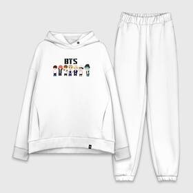 Женский костюм хлопок Oversize с принтом Bts в Ухте,  |  | bangtan boys | beyond the scene | bts | bts anime | bts аниме | bts мульт | rm | бтс | ви | джей хоупа | джонгук | сюги | чимин | чин