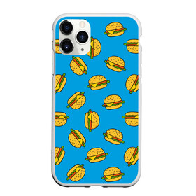 Чехол для iPhone 11 Pro матовый с принтом БУРГЕРЫ в Ухте, Силикон |  | food | pattern | бургеры | еда | паттерн