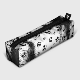 Пенал 3D с принтом MARSHMELLO МАРШМЕЛЛОУ в Ухте, 100% полиэстер | плотная ткань, застежка на молнии | face | logo | marsh | marshmallow | marshmello | marshmelo | mello | smile | лицо | лого | маршмеллов | маршмеллоу | маршмеллу | маршмело | маршмелов | маршмелоу | маска | музыка | рожица | символ | смайл | улыбка