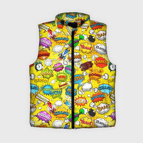 Женский жилет утепленный 3D с принтом Pop art в Ухте,  |  | painting | pop art | psy | style | арт | безумство | живопись | искусство | микс | поп