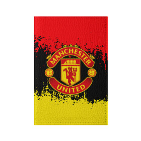 Обложка для паспорта матовая кожа с принтом MANCHESTER UNITED. в Ухте, натуральная матовая кожа | размер 19,3 х 13,7 см; прозрачные пластиковые крепления | fc | football | football club | manchester united | sport | английский профессиональный футбольный клуб | манчестер юнайтед | спорт | уефа | униформа | фирменные цвета | фк | футбол | футбольный клуб