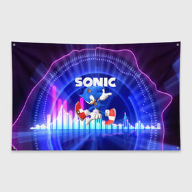 Флаг-баннер с принтом SONIC СОНИК в Ухте, 100% полиэстер | размер 67 х 109 см, плотность ткани — 95 г/м2; по краям флага есть четыре люверса для крепления | hedgehog | metal sonic | silver | silver the hedgehog | sonic | sonic boom | sonic the hedgehog | ёж сонник | игры | соник | фильмы