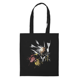 Шоппер 3D с принтом Saitama в Ухте, 100% полиэстер | Плотность: 200 г/м2; Размер: 34×35 см; Высота лямок: 30 см | genos | man | men | one | onepunch | onepunchman | punch | saitama | ванпачмен | вапач | генас | генос | герой | сайтама | супергерой | уанпачмен