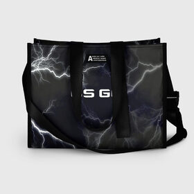 Сумка-шоппер 3D с принтом CS GO в Ухте, 100% полиэстер | застегивается на металлическую кнопку; внутренний карман застегивается на молнию. Стенки укреплены специальным мягким материалом, чтобы защитить содержимое от несильных ударов
 | awp | counter strike | cs go | cs go global offensive | hyper beast | skin cs | team cs | команды cs | скины оружия | скоростной зверь | хайпер бист