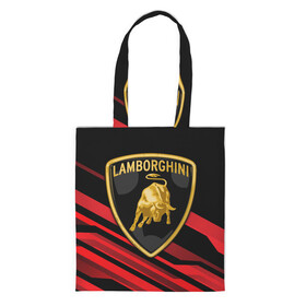 Шоппер 3D с принтом  Lamborghini в Ухте, 100% полиэстер | Плотность: 200 г/м2; Размер: 34×35 см; Высота лямок: 30 см | aventador | centenario | countach | lamborghini huracan | performante | sian | urus | veneno | ламба | ламборгини | ламборджини | челлендж