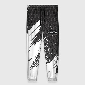 Женские брюки 3D с принтом FORD в Ухте, полиэстер 100% | прямой крой, два кармана без застежек по бокам, с мягкой трикотажной резинкой на поясе и по низу штанин. В поясе для дополнительного комфорта — широкие завязки | ford | авто | автомобиль | логотип | марка | машина | надпись | текстура | форд