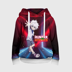 Детская толстовка 3D с принтом Киллуа Hunter x Hunter в Ухте, 100% полиэстер | двухслойный капюшон со шнурком для регулировки, мягкие манжеты на рукавах и по низу толстовки, спереди карман-кенгуру с мягким внутренним слоем | Тематика изображения на принте: anime | hunter | hunter x hunter | killua | zoldyck | аниме | зодиак | охотник | охотники
