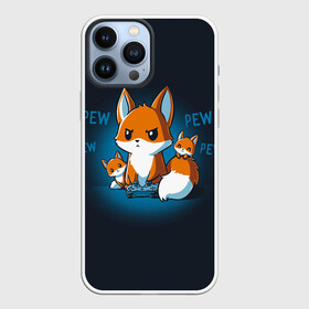 Чехол для iPhone 13 Pro Max с принтом Лисы геймеры в Ухте,  |  | арт | играют | играют в приставку | лис | лиса | лисенок | лисята | ночь | приставка | рисунок | рыжий | рыжий лис | темнота