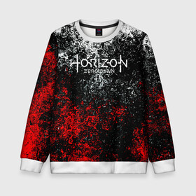 Детский свитшот 3D с принтом Horizon Zero Dawn в Ухте, 100% полиэстер | свободная посадка, прямой крой, мягкая тканевая резинка на рукавах и понизу свитшота | aloy | antasy girl | art | artwork | digital art | fantasy | horizon | horizon: zero dawn | landscape | tallneck | warrior fantasy | weapon | zero dawn