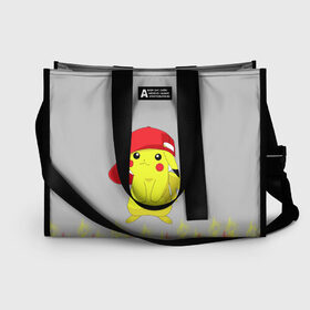 Сумка-шоппер 3D с принтом Пикачу в Ухте, 100% полиэстер | застегивается на металлическую кнопку; внутренний карман застегивается на молнию. Стенки укреплены специальным мягким материалом, чтобы защитить содержимое от несильных ударов
 | fire | аниме | огонь | пикапика | пикачу | покимоны