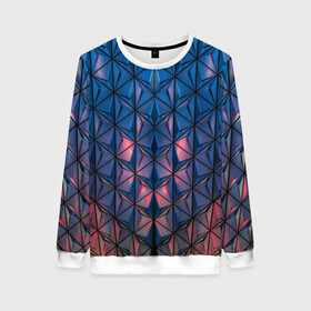Женский свитшот 3D с принтом Геометрический принт в Ухте, 100% полиэстер с мягким внутренним слоем | круглый вырез горловины, мягкая резинка на манжетах и поясе, свободная посадка по фигуре | абстракция | геометрия | кубы | линии | симметрия