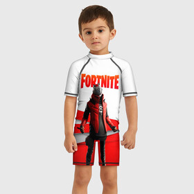 Детский купальный костюм 3D с принтом FORTNITE в Ухте, Полиэстер 85%, Спандекс 15% | застежка на молнии на спине | 2019 | battle royale | chapter 2 | epic games | fortnite | game | season x | zombie | зомби | фортнайт