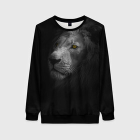 Женский свитшот 3D с принтом Лев в Ухте, 100% полиэстер с мягким внутренним слоем | круглый вырез горловины, мягкая резинка на манжетах и поясе, свободная посадка по фигуре | гороскоп | животное | животные | звери | зверь | знак зодиака | зодиак | киска | киски | кот | котик | котики | коты | кошка | лев | лёва | львы | фауна | хищник | хищники