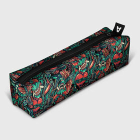 Пенал 3D с принтом японская татуировка в Ухте, 100% полиэстер | плотная ткань, застежка на молнии | anime | asia | halloween | japan | old | oriental | school | street wear | tattoo | азия | аниме | анимэ | восток | дух | ориентал | полинезия | рукав | тату | уличная мода | фестиваль | хэллоуин | хэлоуин
