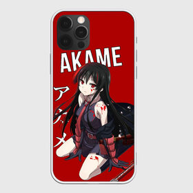 Чехол для iPhone 12 Pro Убийца Акаме на красном фоне: в Ухте, силикон | область печати: задняя сторона чехла, без боковых панелей | akame | akame ga kill | anime | ga | japan | kill | акаме | акамэ | анимация | аниме | мультсериал | мультфильм | сериал | япония