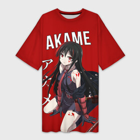 Платье-футболка 3D Убийца Акаме на красном фоне: в Ухте,  |  | akame | akame ga kill | anime | ga | japan | kill | акаме | акамэ | анимация | аниме | мультсериал | мультфильм | сериал | япония