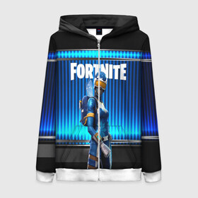 Женская толстовка 3D на молнии с принтом FORTNITE в Ухте, 100% полиэстер | длина до линии бедра, манжеты и пояс оформлены мягкой тканевой резинкой, двухслойный капюшон со шнурком для регулировки, спереди молния, по бокам два кармана | 2019 | battle royale | chapter 2 | epic games | fortnite | game | season x | zombie | зомби | фортнайт