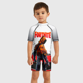 Детский купальный костюм 3D с принтом FORTNITE GAME в Ухте, Полиэстер 85%, Спандекс 15% | застежка на молнии на спине | 2019 | battle royale | chapter 2 | epic games | fortnite | game | season x | zombie | зомби | фортнайт