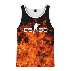Мужская майка 3D с принтом COUNTER STRIKE в Ухте, 100% полиэстер | круглая горловина, приталенный силуэт, длина до линии бедра. Пройма и горловина окантованы тонкой бейкой | Тематика изображения на принте: counter strike | cs go | global offensive | игра | игры | компьютерные | контер страйк | коунтер страйк | кс го | цс го