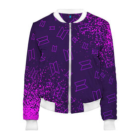 Женский бомбер 3D с принтом BTS / БТС в Ухте, 100% полиэстер | застегивается на молнию, по бокам два кармана без застежек, мягкие манжеты, по низу бомбера и на воротнике — эластичная резинка | army | bts | jimin | jin | jungkook | k pop | kpop | music | pop | rm | suga | альбом | армия | бтс | ви | группа | джей | джонгук | иеы | к поп | кавай | корея | кпоп | музыка | поп | сюга | хоуп | чимин | чин | шуга