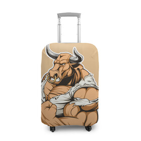 Чехол для чемодана 3D с принтом Bodybuilding B в Ухте, 86% полиэфир, 14% спандекс | двустороннее нанесение принта, прорези для ручек и колес | бодибилдинг | гантели | спорт | штанга