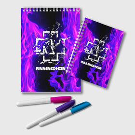 Блокнот с принтом RAMMSTEIN в Ухте, 100% бумага | 48 листов, плотность листов — 60 г/м2, плотность картонной обложки — 250 г/м2. Листы скреплены удобной пружинной спиралью. Цвет линий — светло-серый
 | amerika | art | germany | logo | rammstein | rock | till lindemann | арт | германия | группа | логотип | музыка | немецкая группа | немцы | песня | раммштайн | рамштайн | рок
