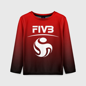 Детский лонгслив 3D с принтом FIVB ВОЛЕЙБОЛ в Ухте, 100% полиэстер | длинные рукава, круглый вырез горловины, полуприлегающий силуэт
 | Тематика изображения на принте: fivb | voleybal | volleyball | волебол | волейбол | волейбола | волейболист | волейболистка | воллейбол | международная | федерация | фивб