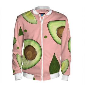 Мужской бомбер 3D с принтом Авокадо в Ухте, 100% полиэстер | застегивается на молнию, по бокам два кармана без застежек, по низу бомбера и на воротнике - эластичная резинка | 