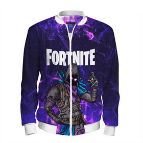 Мужской бомбер 3D с принтом FORTNITE x RAVEN в Ухте, 100% полиэстер | застегивается на молнию, по бокам два кармана без застежек, по низу бомбера и на воротнике - эластичная резинка | Тематика изображения на принте: 2019 | battle royale | chapter 2 | epic games | fortnite | game | season x | zombie | зомби | фортнайт