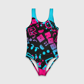 Детский купальник 3D Roblox: в Ухте, Полиэстер 85%, Спандекс 15% | Слитный крой, подклад по переду изделия, узкие бретели | game | roblox | блок | игра | игрушка | персонажи | персонажи из кубиков | роблокс | робот