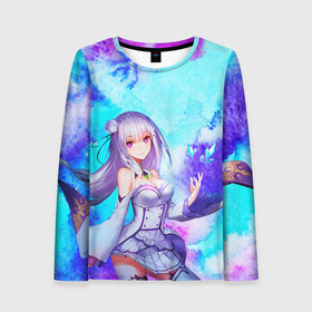 Женский лонгслив 3D Re:Zero: в Ухте, 100% полиэстер | длинные рукава, круглый вырез горловины, полуприлегающий силуэт | anime girls | cute | emilia | kawaii | re zero | subaru | альтернативном мире | ангел | аниме девушка | анимешникам | воительница | девочка | жизнь | зеро | кавайный | лед | милые | нацуки | няшные | рем | стелла | субару