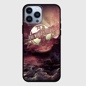 Чехол для iPhone 13 Pro Max с принтом The World Is Yours в Ухте,  |  | scarface | the world is yours | tony montana | world is mine | world is yours | аль пачино | глобус | кино | лицо со шрамом | мир принадлежит тебе | мир твой | монтана | тони монтана | фильм | цитата | цитата из фильма