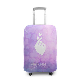 Чехол для чемодана 3D с принтом SHINee в Ухте, 86% полиэфир, 14% спандекс | двустороннее нанесение принта, прорези для ручек и колес | cute | heat | k pop | korean | shinee | жест | кпоп | милый | сердце | шайни | шини