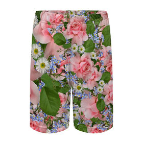 Детские спортивные шорты 3D Цветы: в Ухте,  100% полиэстер
 | пояс оформлен широкой мягкой резинкой, ткань тянется
 | лист | листик | листок | листья | природа | природный | растение | растения | роза | розы | ромашка | ромашки | флора | цветок | цветочек | цветочки | цветы