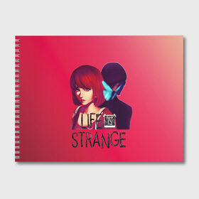 Альбом для рисования с принтом Хлоя+Макс в Ухте, 100% бумага
 | матовая бумага, плотность 200 мг. | art | life is strange | арт | графика | игры