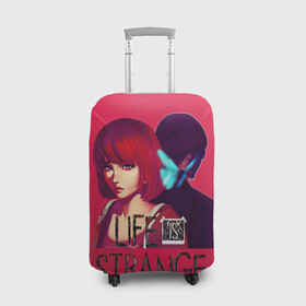 Чехол для чемодана 3D с принтом Хлоя+Макс в Ухте, 86% полиэфир, 14% спандекс | двустороннее нанесение принта, прорези для ручек и колес | art | life is strange | арт | графика | игры
