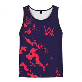 Мужская майка 3D с принтом ALAN WALKER АЛАН УОКЕР в Ухте, 100% полиэстер | круглая горловина, приталенный силуэт, длина до линии бедра. Пройма и горловина окантованы тонкой бейкой | 